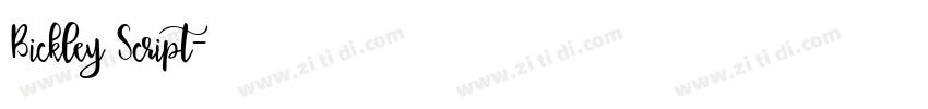 Bickley Script字体转换